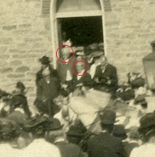 An inset photo highlighting Governor Warfield and Dr. Goucher.