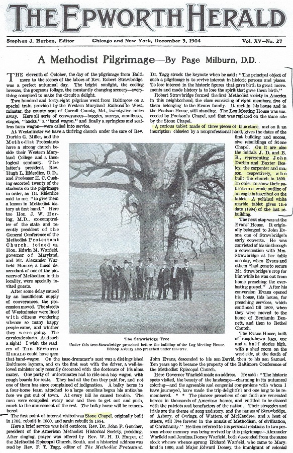 Page 1 of 3 news item about the pilgrimage.