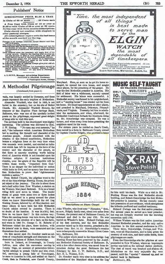 Page 3 of 3 news item about the pilgrimage.